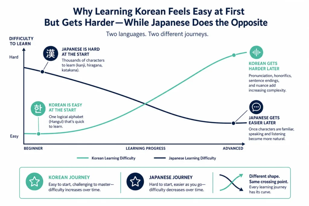 Choosing between Korean and Japanese 관련 이미지