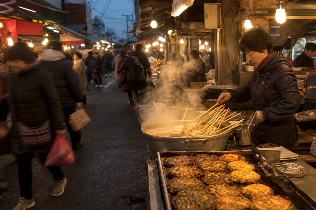 Korean street food stall 관련 이미지