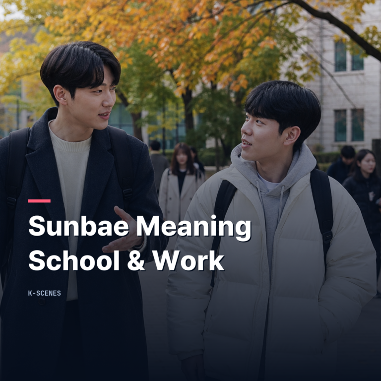 Sunbae Meaning | School & Work